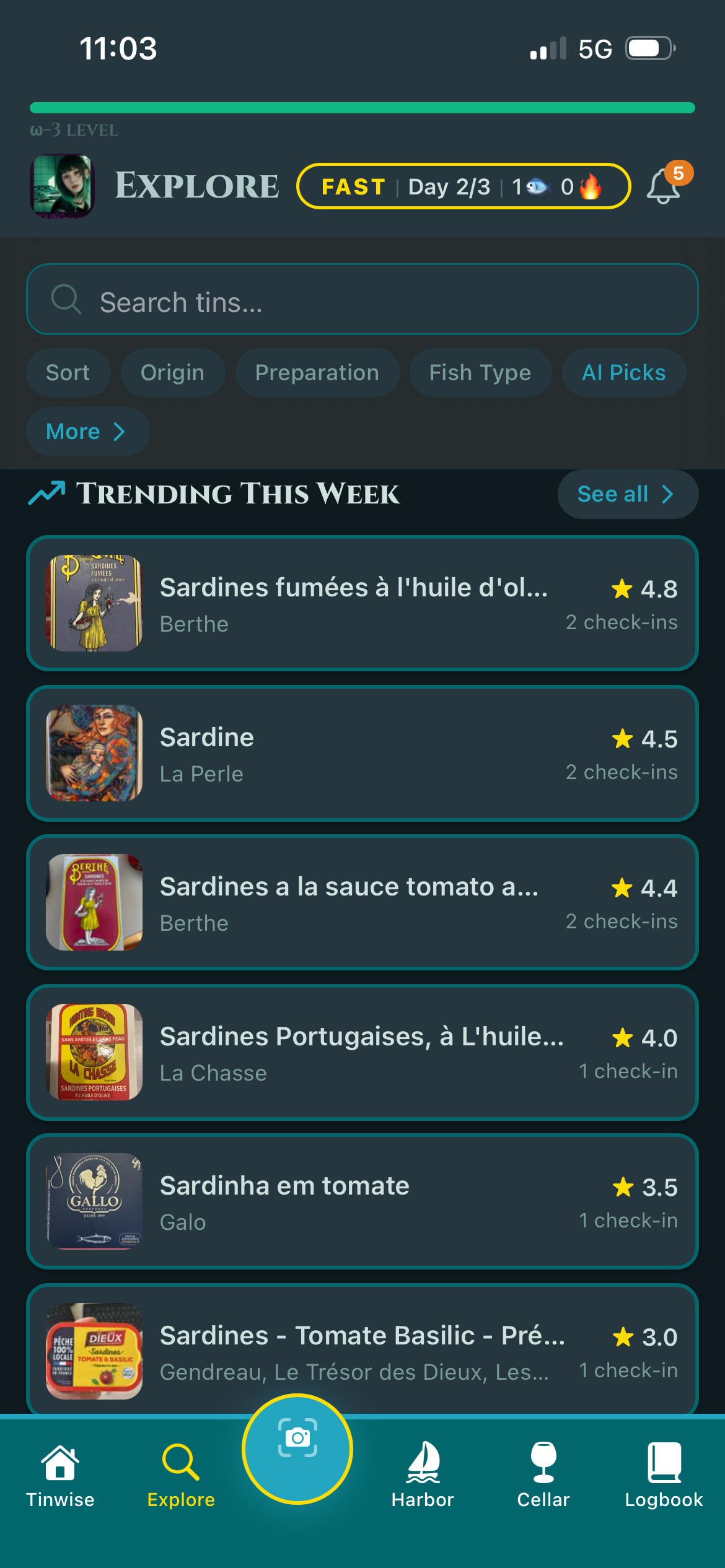 Explore sardine catalog